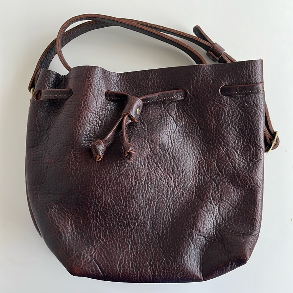 Portland Leather Goods Brown Bucket Bag